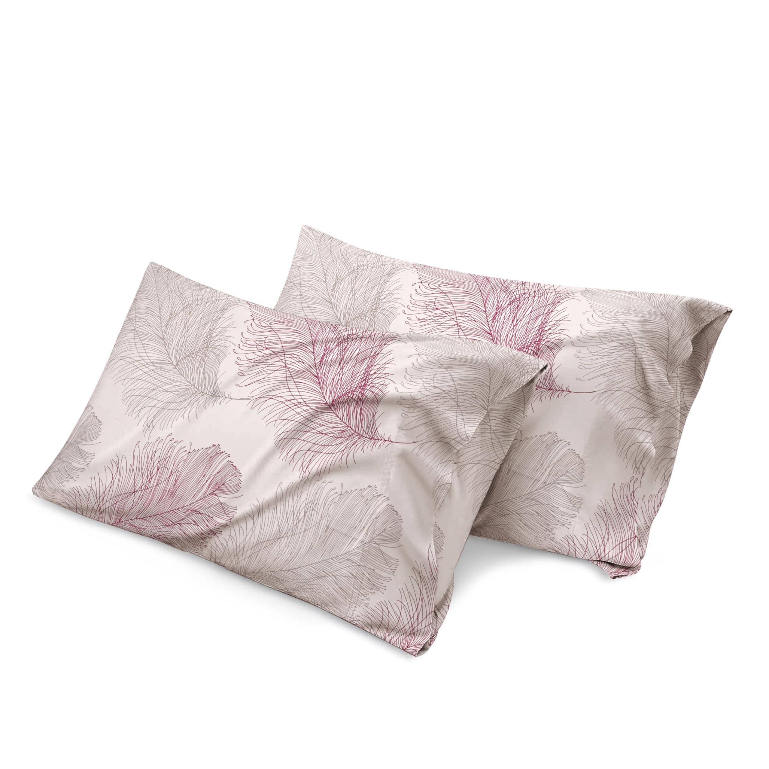 Printed 100% Egyptian Cotton Pillowcases Pack of 2-400TC - Ultra Soft