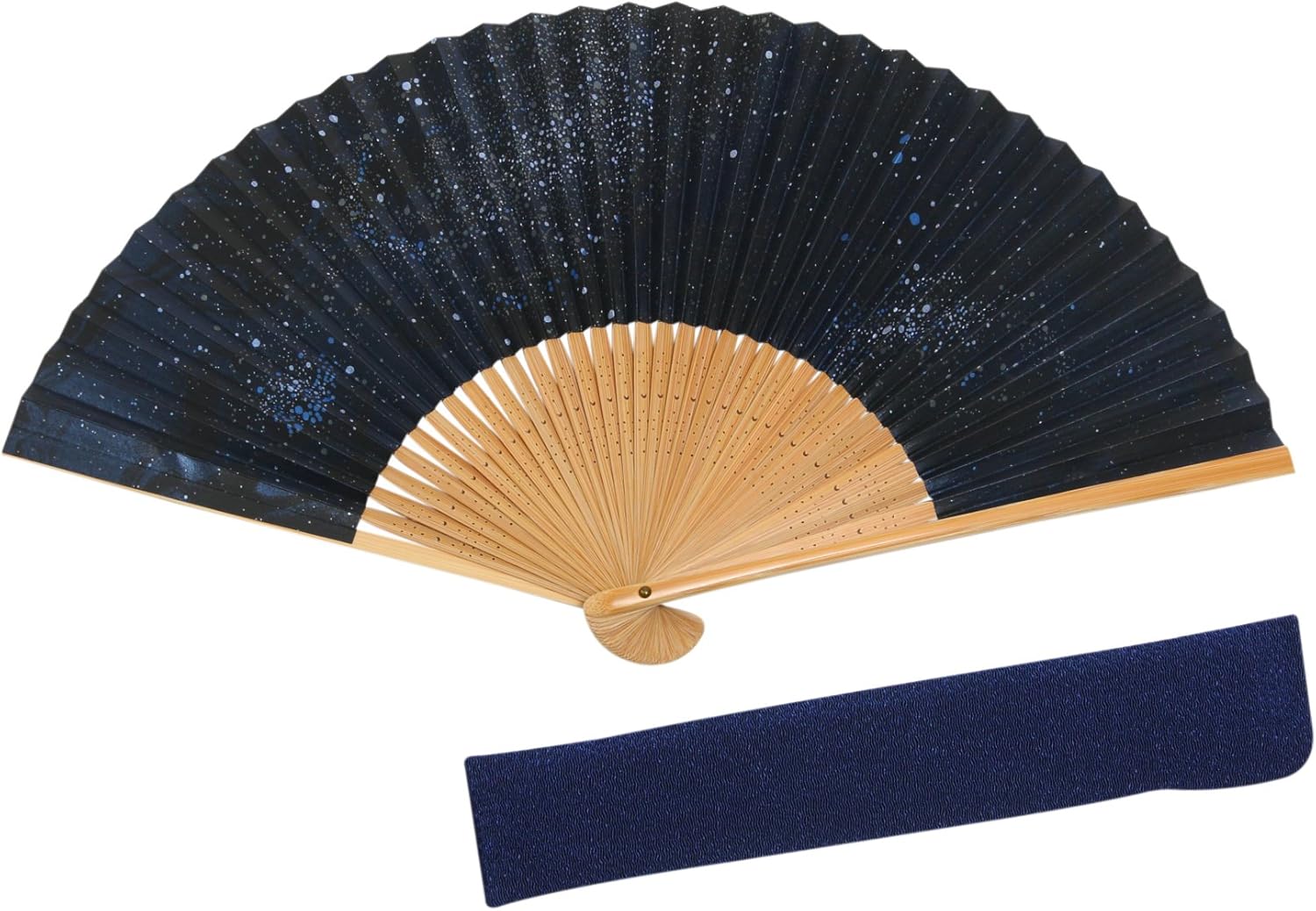 [ハセガワ] 京扇子 星空 京都職人 手作り 扇子 扇子袋付き 化粧箱入り