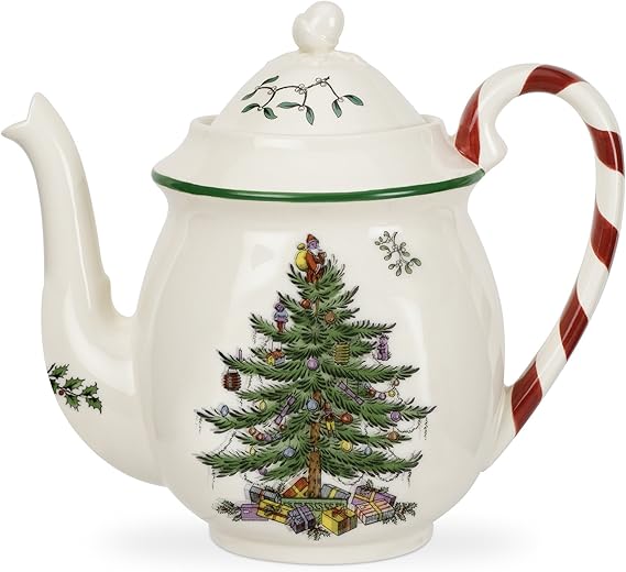 Spode Christmas Tree Candy Cane Teapot Christmas Tea Pots