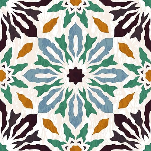 Poromoro - Juego de azulejos adhesivos con estilo español o portugués (16 unidades)