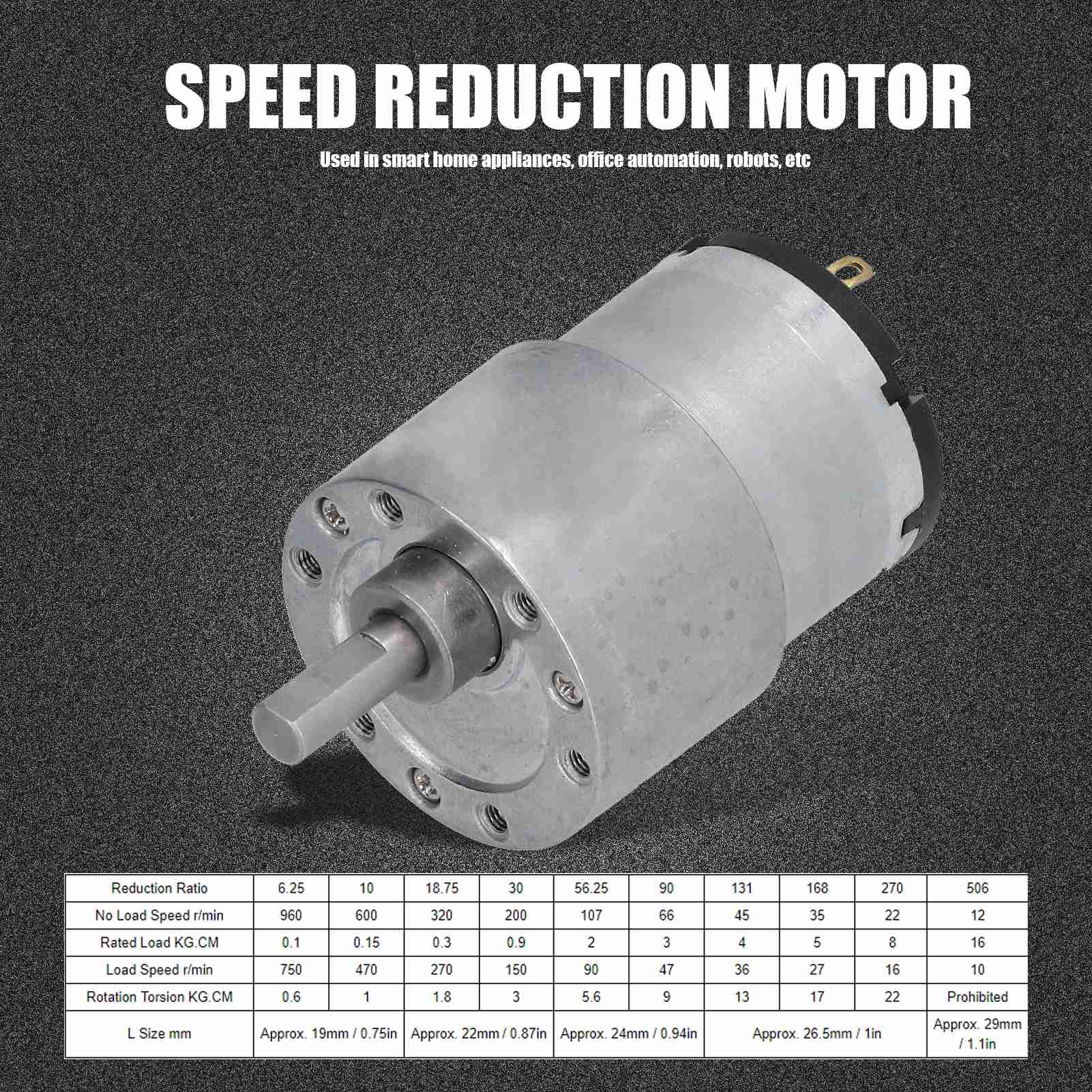 DC 12V Worm Gear Motor, Mini Geared Motor Gear Motor Speed Reduction Motor Small DC Motor with 6 mm D Shaft for Smart Home Appliances, Office Automation, Auto Parts (2)