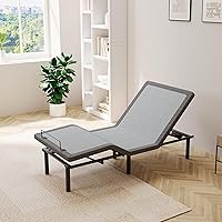 Vista 14 de ESHINE Base de cama ajustable + colchón híbrido de 14 pulgadas, individual XL, espuma viscoelástica de gel de lujo (319 resortes de bolsillo)