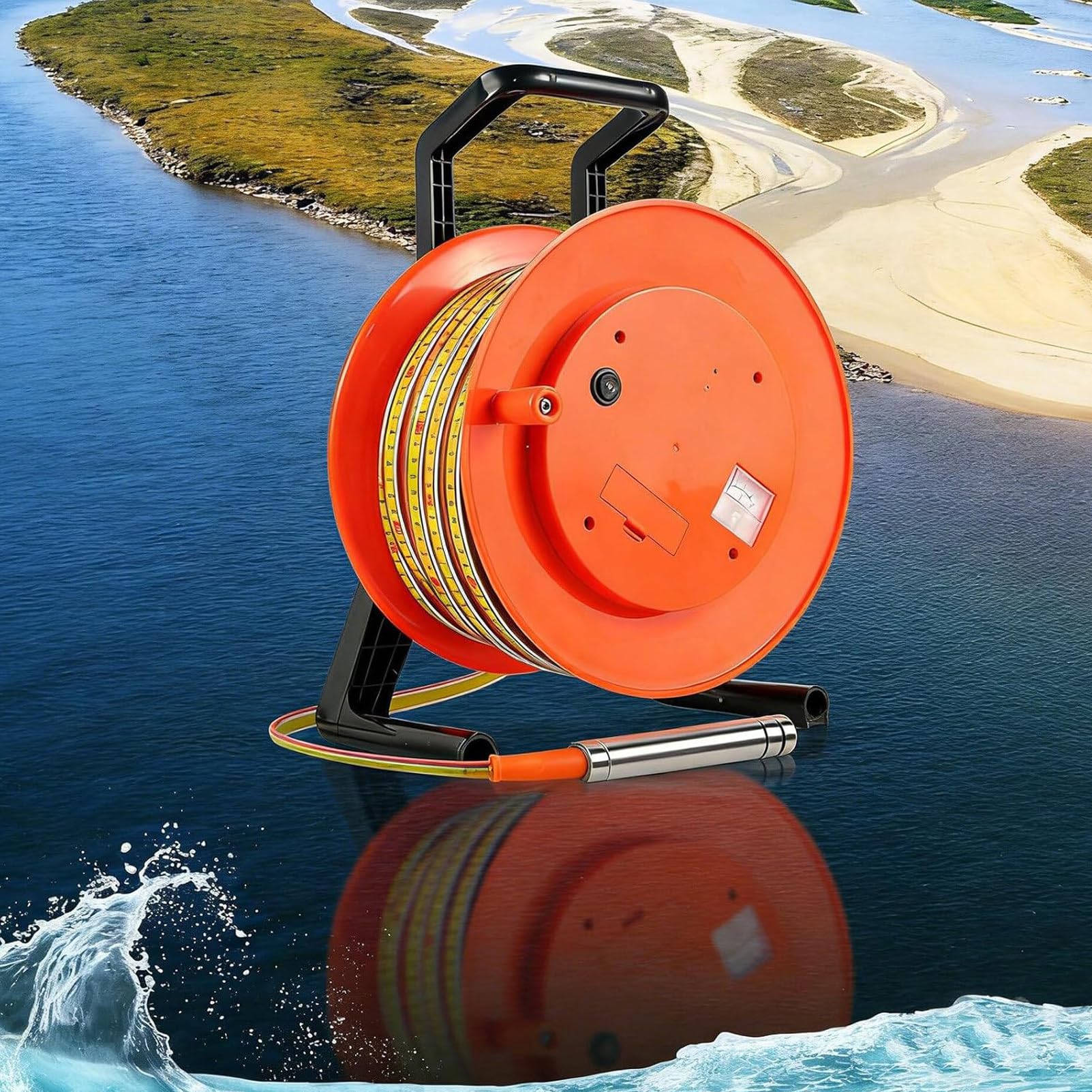 Portable Water Level Meter, 300M Deep Well, with Stainless Steel Probe, Borehole Measuring Tool for Water Level & Depth,200m(656ft)