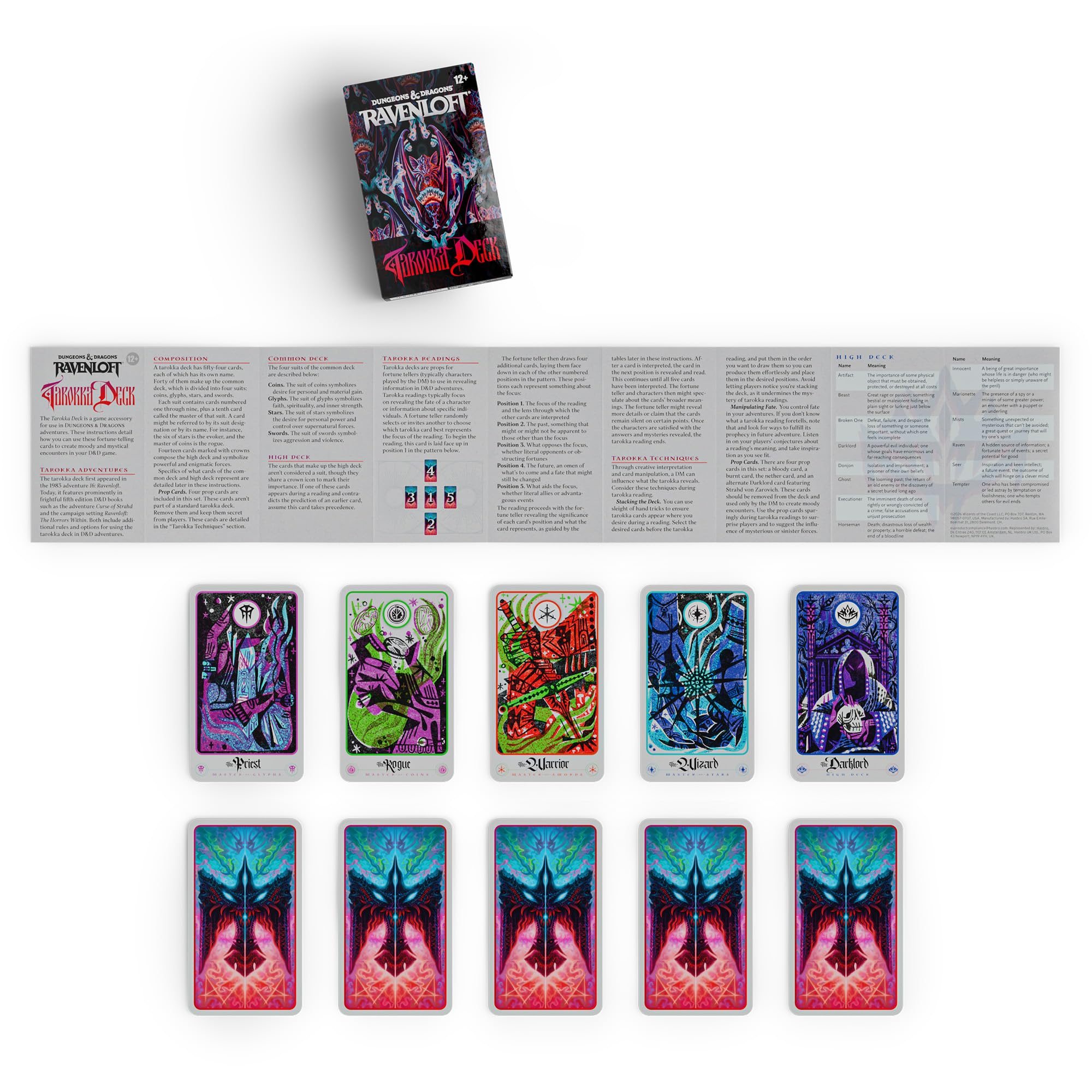 Dungeons & Dragons Ravenloft: The Horrors Within - Mazzo dei tarocchi (Mazzo aggiornato 2026) | Accessori di D&D (Versione Inglese)
