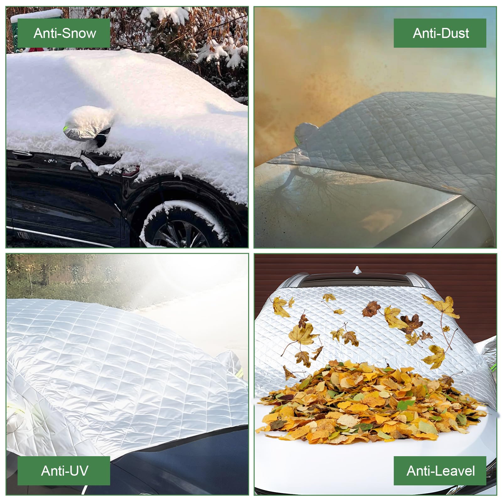 Copri Parabrezza Auto Universale 140x220cm Protezione Neve Ghiaccio Gelo Sole Stagioni Auto SUV
