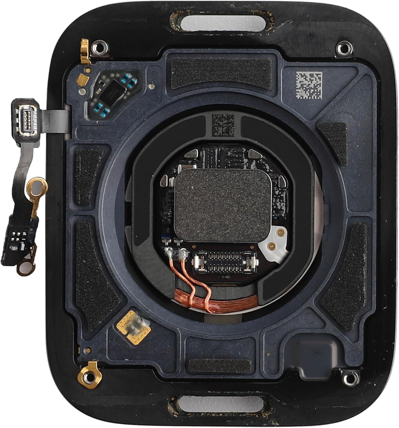 New Back Cover Glass Heart Rate Part Connector +NFC Compatible with A-pple Watch Series 7 45mm Model (Cellular/LTE+GPS) with Upgraded Repair Tools Kit