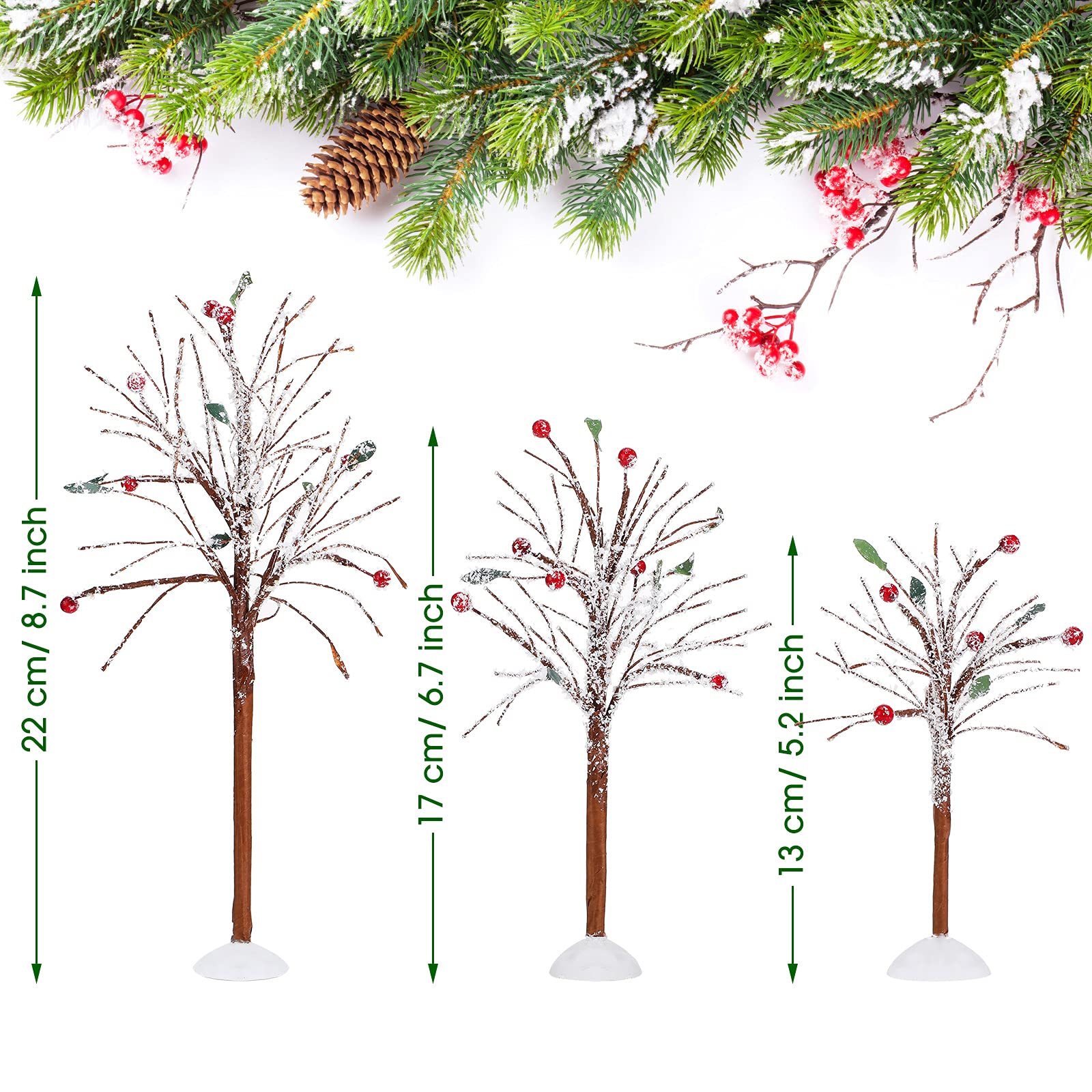Amazon.co.jp: クリスマスツリー装飾 雪に覆われた村の木の