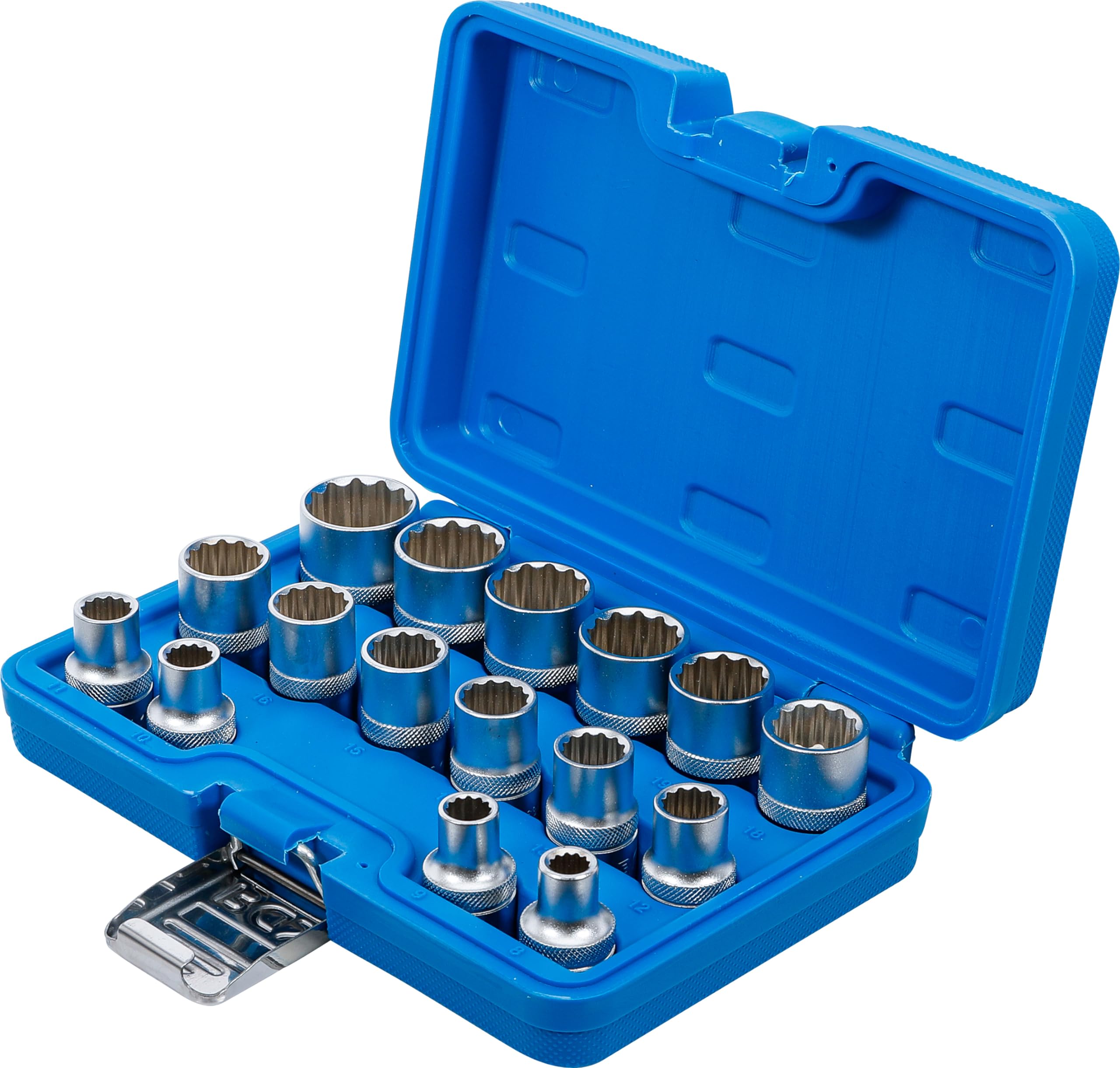 BGS 2226 | Juego de llaves de vaso 12 caras | entrada 12,5 mm (1/2") | 8 - 24 mm | 16 piezas