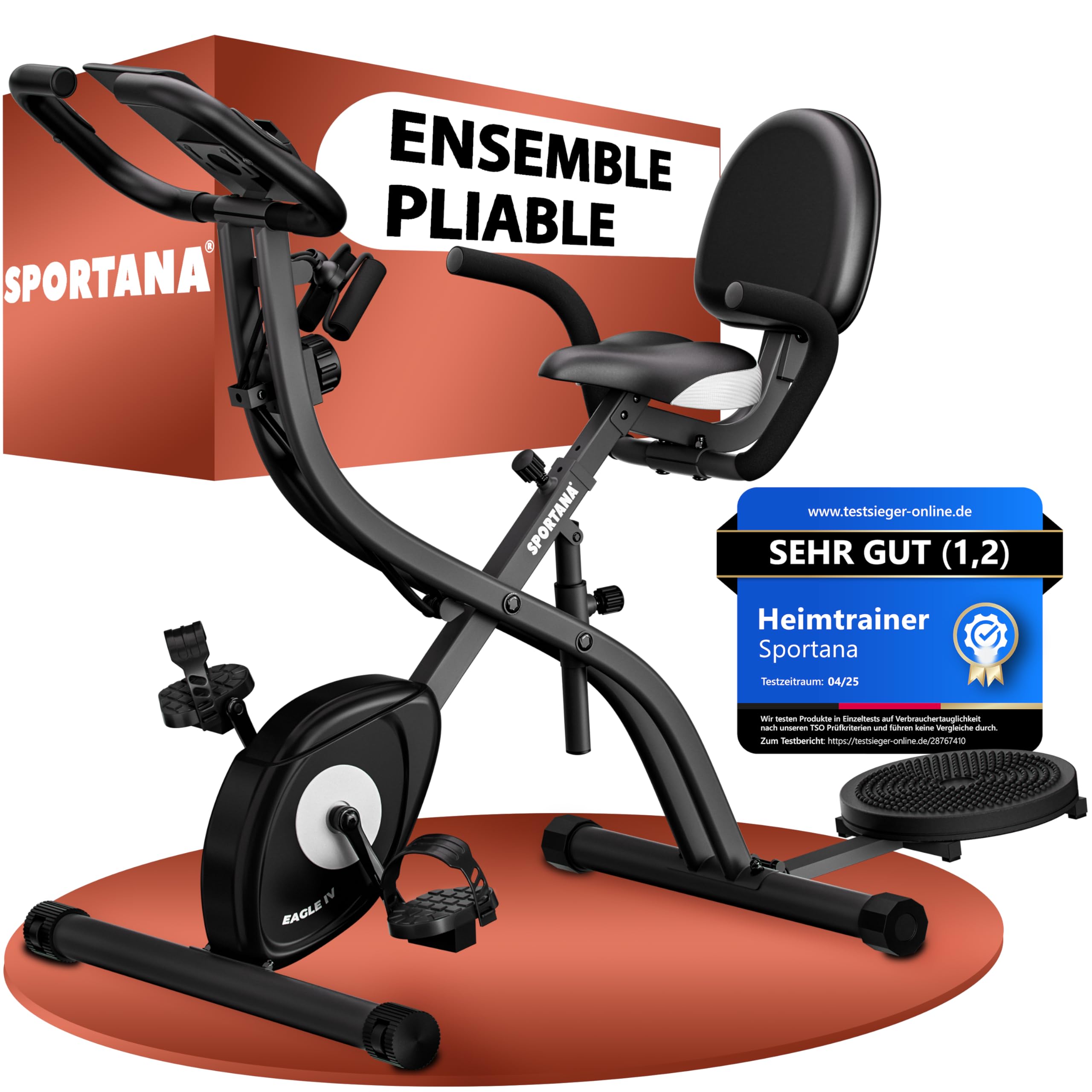 SPORTANA® Eagle IV Vélo d'appartement Magnétique
