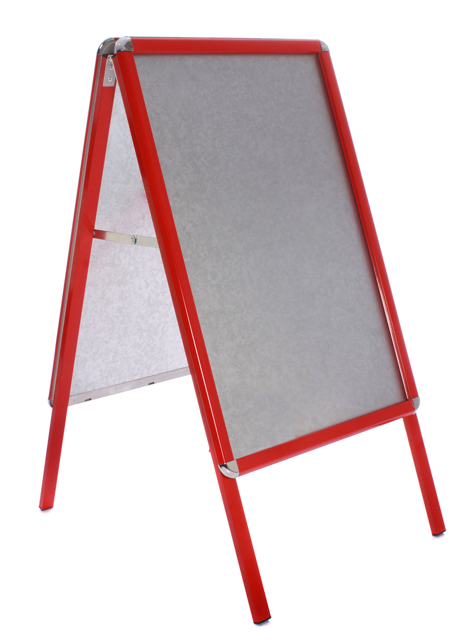 Signware Red A-Board Double Sided Aluminium Pavement Sign, Poster Display Sandwich Board (20" x 30")