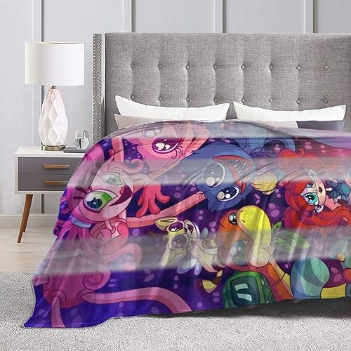 Miniatura 4 de Manta de franela de dibujos animados ultra suave cálida para cama sofá sala de estar 50 x 40 pulgadas