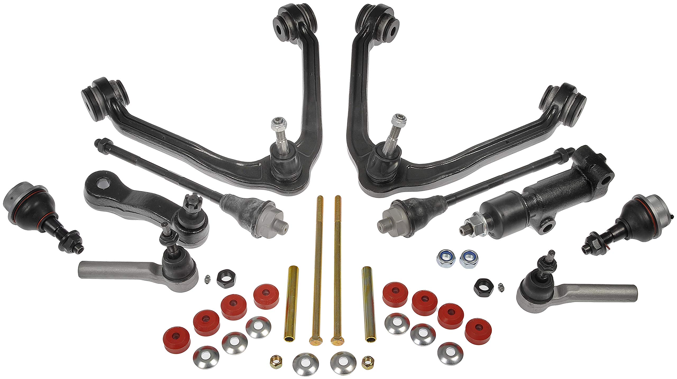 Dorman FEK91459XL Front Suspension Kit Compatible with Select Cadillac/Chevrolet/GMC Models - Dorman - Premium Suspension Kit FEK91459XL - Susp Kit - Suspension Kit - This extended-life front-end kit includes all the components required to repair both the left and right side of the suspension. Featuring premium designs, this application-specific kit is engineered to restore factory-like feel and performance.
