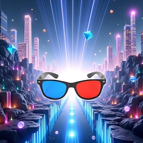 Miniatura 3 de Gafas 3D rojas y azules universales para TV y películas, marco de video tridimensional, gafas 3D, vidrio para juegos de DVD, gafas de estilo 3D para