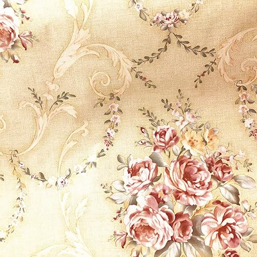 Miniatura 6 de Moyishi Pegatina de papel rosa floral vintage para cajón de aparador, 17.7 x 78.7 pulgadas (M verde)