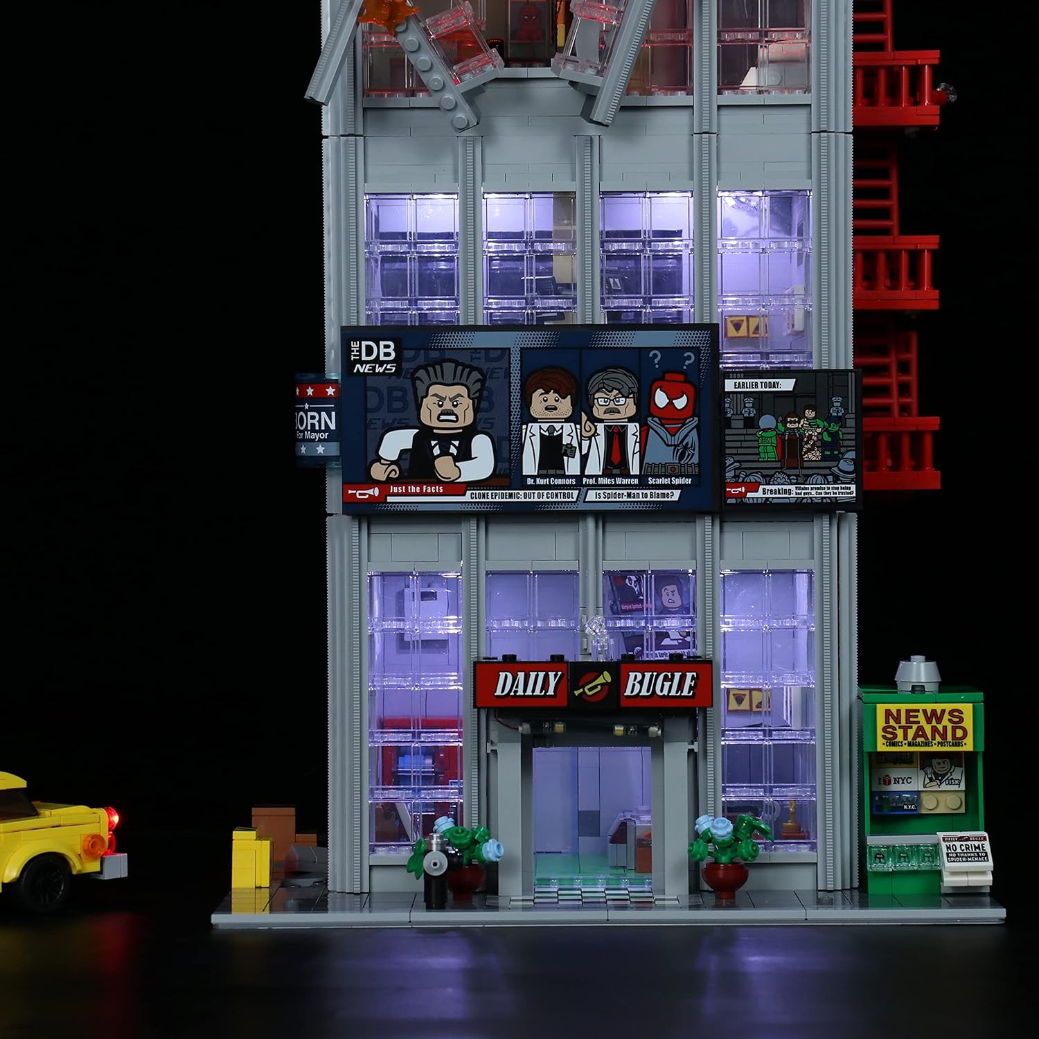 T-Club RC LED Light Kit for Lego 76178 Daily Bugle, Lighting Kit Compatible with Lego 76178 (Not Include Building Block Set) (Classic Version)