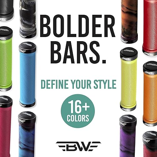 Miniatura 6 de BW Agarres de cadena  Puños de manillar de bicicleta MTB con bloqueo dual - Múltiples opciones de color