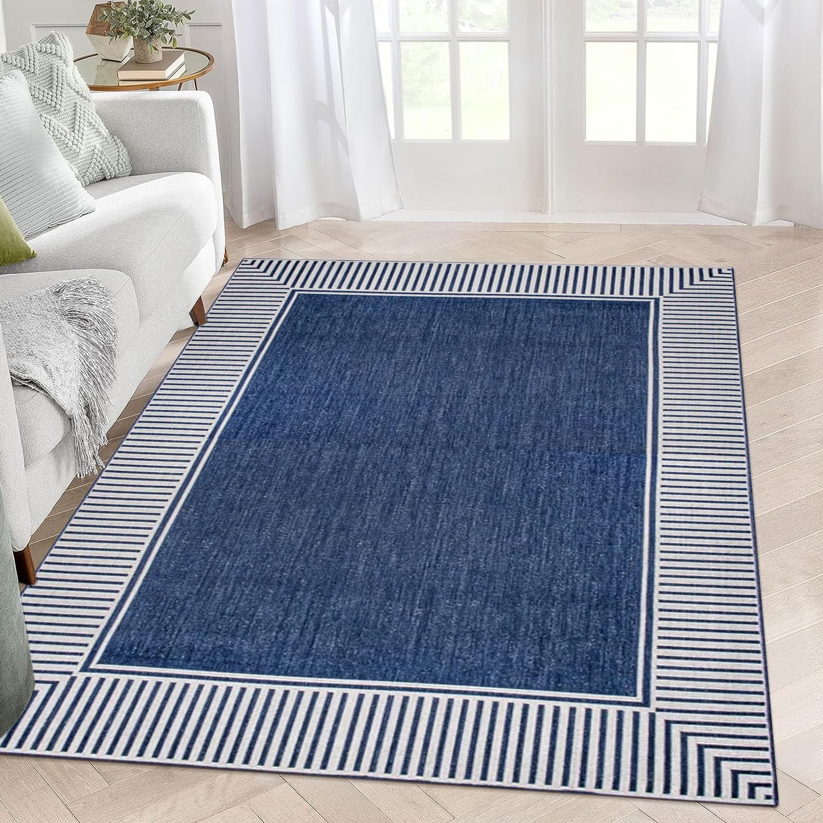KFHWDG Washable Floral Area Rug 2x3, Area Rugs for Living Room Large Non Slip Vintage Rug for Entryway Laundry Room Ultra Thin Throw Rug for Bedroom