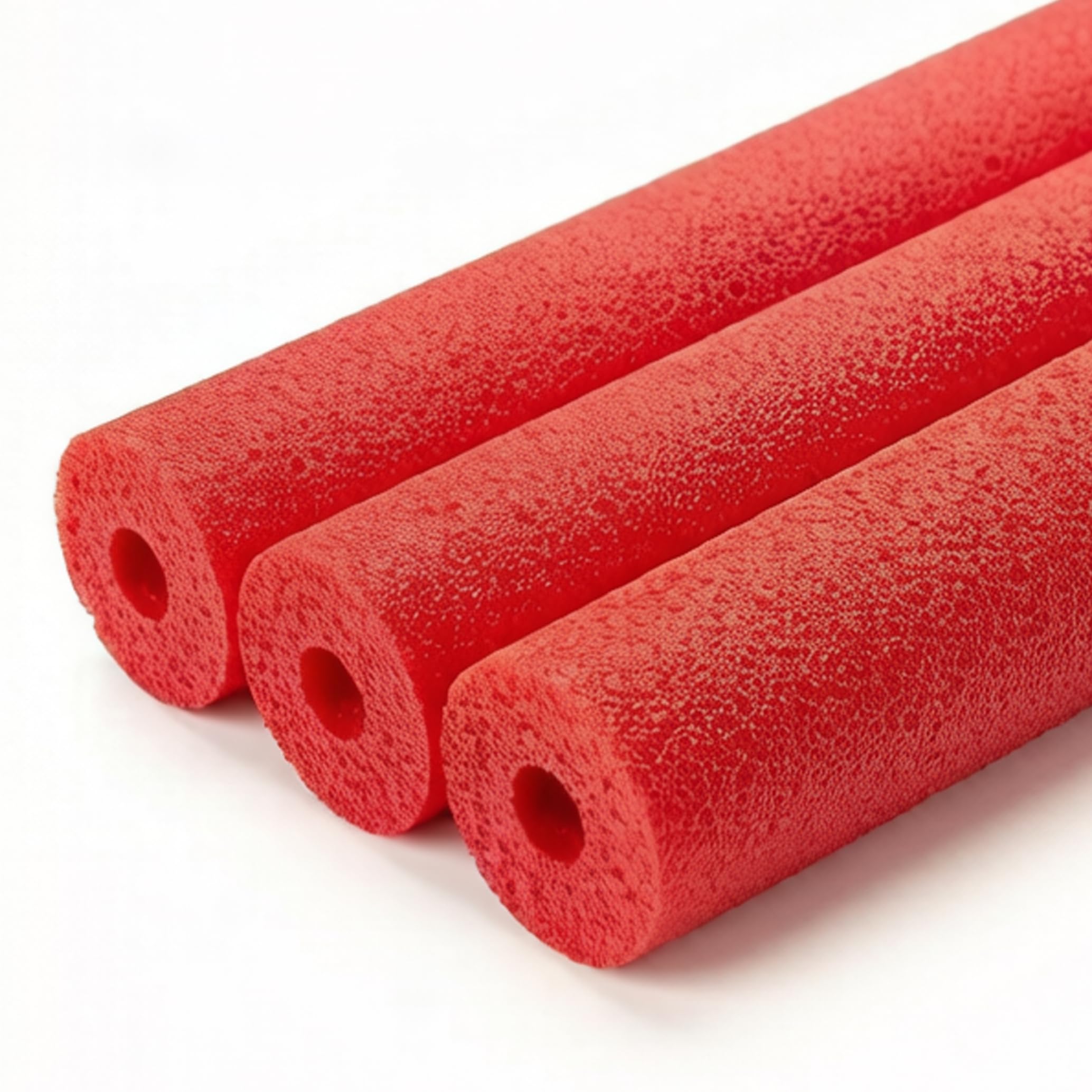 Pool Noodles Jumbo, 3 Pack Jumbo Pool Noodles 59 Inch Red Foam Swim For Kids' Play, Gymnastics & Blindfold Games