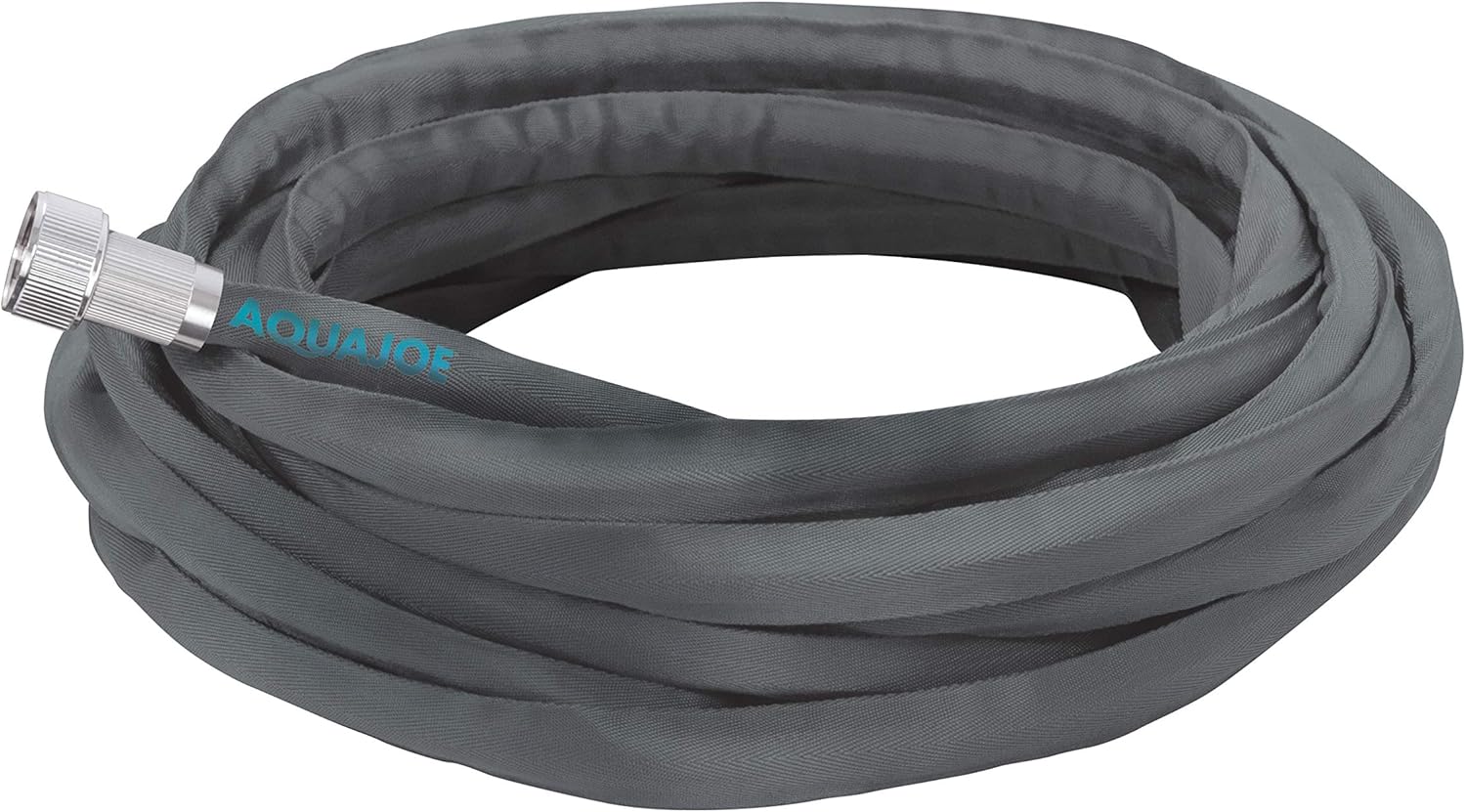 Aqua Joe AJFJH25-PRO Fiberjacket Garden Hose w/Metal Fittings and Twist Nozzle, 600 Max PSI Rating : Home & Kitchen