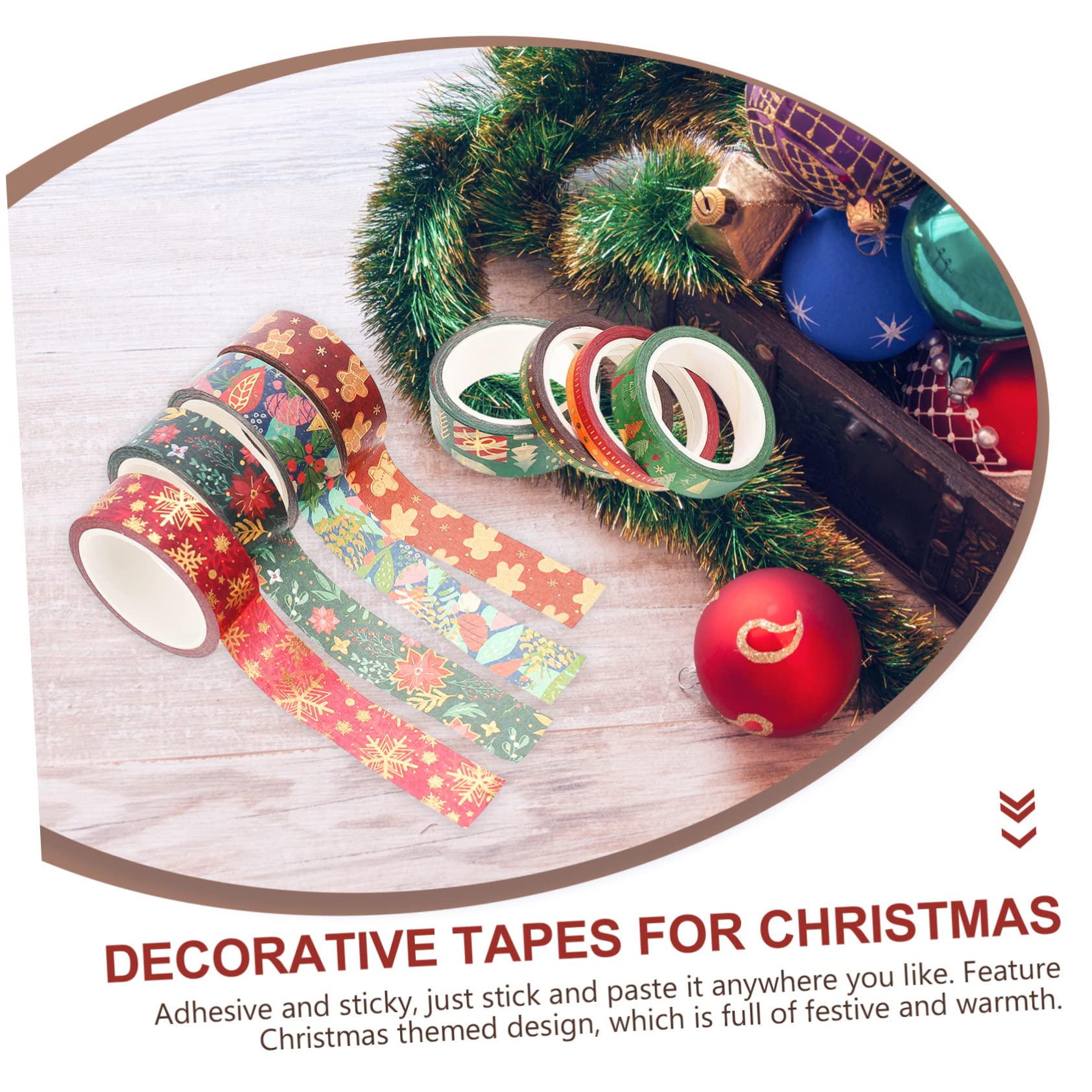 STOBOK 105rollen Teiliges Weihnachts Washi Tape Dekorative Klebebänder Für Scrapbooking Geschenkverpackung Und Kreative Projekte Für Kalender Und Planer