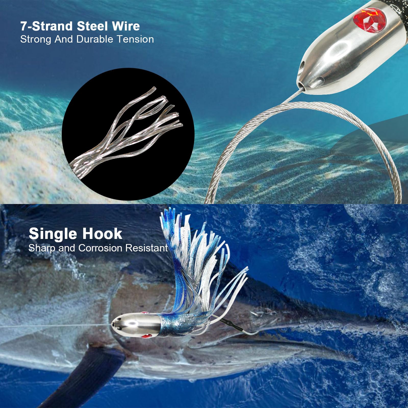 VIKETECH - Señuelos de pesca de alta velocidad para atún Wahoo Mahi