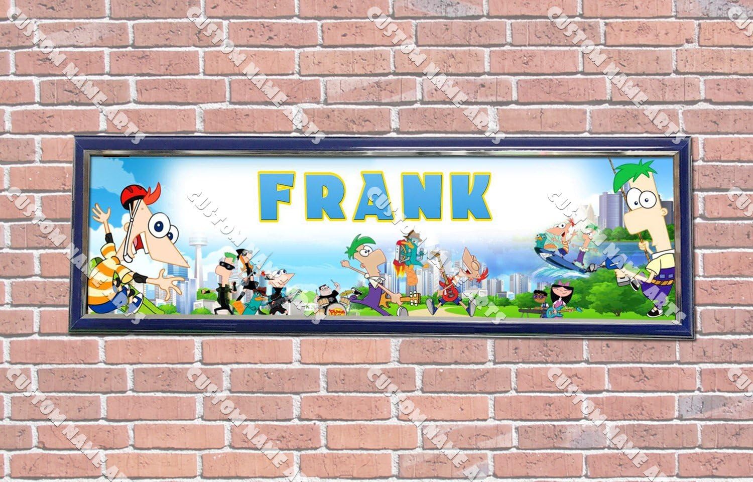 Amazon.com: Personalized Customized Phineas and Ferb Poster With Frame ...