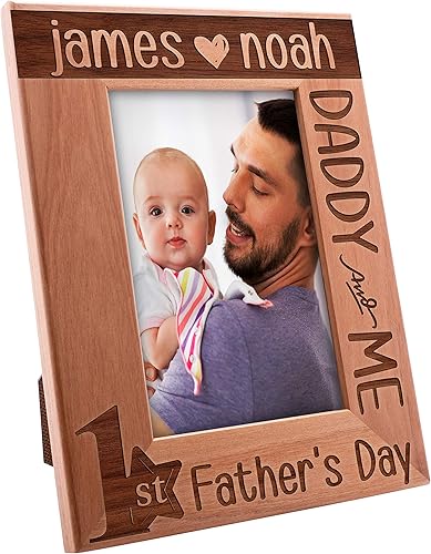 Miniatura 5 de 1st Fathers Day Gifts for Dad, Personalized Daddy &amp; Me Picture Frame with Names, 5X7, First Fathers Day Gifts from Baby Girl, First Time Dad Gifts