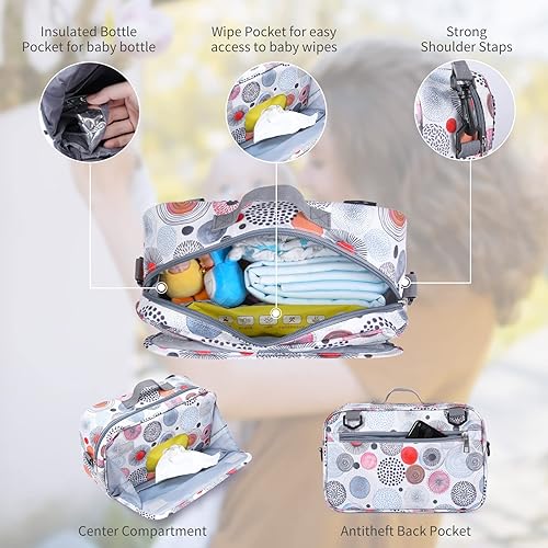 Miniatura 2 de Organizador de cochecito de bebé para almacenamiento de bebé estés donde estés, con múltiples bolsillos, ganchos antideslizantes y correa ajustable