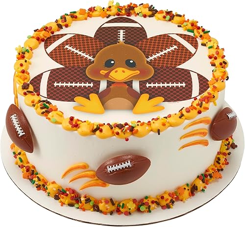 Miniatura 9 de DECOPAC Anillos de fútbol 3D, decoraciones de cupcakes, adornos para pasteles seguros para alimentos, paquete de 24