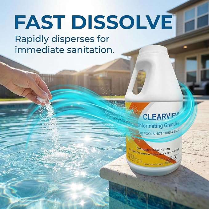 ClearView Cloro Granulado 10 lb 99% Dichlor Piscinas miniatura 5
