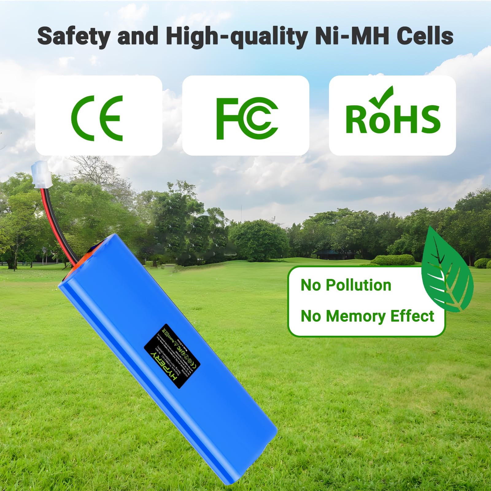 Batteria NI-MH di ricambio da 18V 5000mAh per i tosaerba robotici Husqvarna Automower 210C, 220AC, 230ACX, 260ACX, 265ACX, Solar Hybrid, G2 2004-2006, 535120901, 540059601, AU-18C, AU-18V