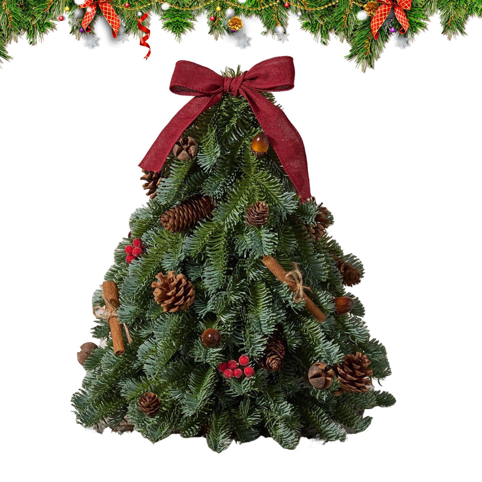Árbol De Navidad De Mesa Decoración Navideña Verde con