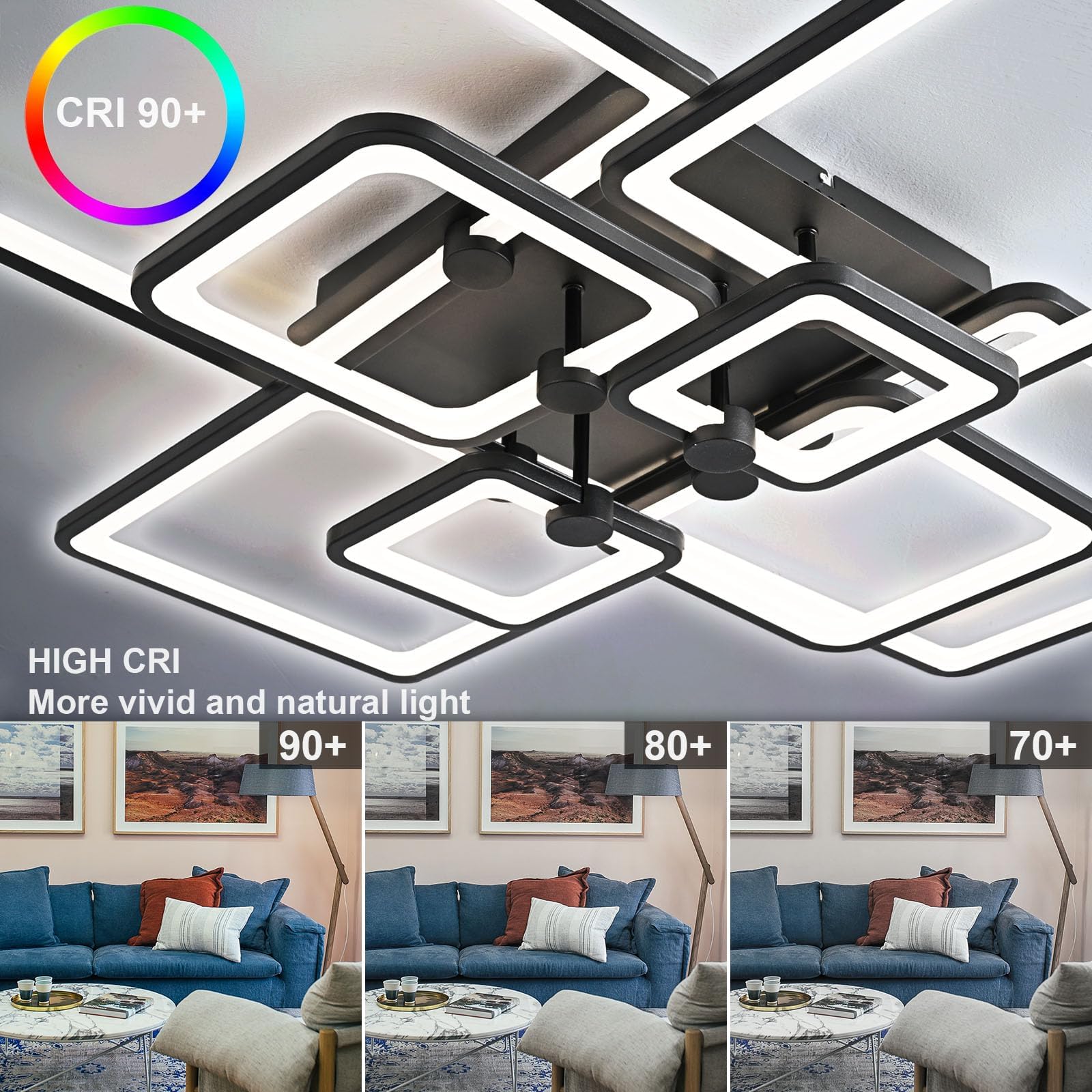 SYZXSP Modern LED Flush Mount Ceiling Light 39.7inch