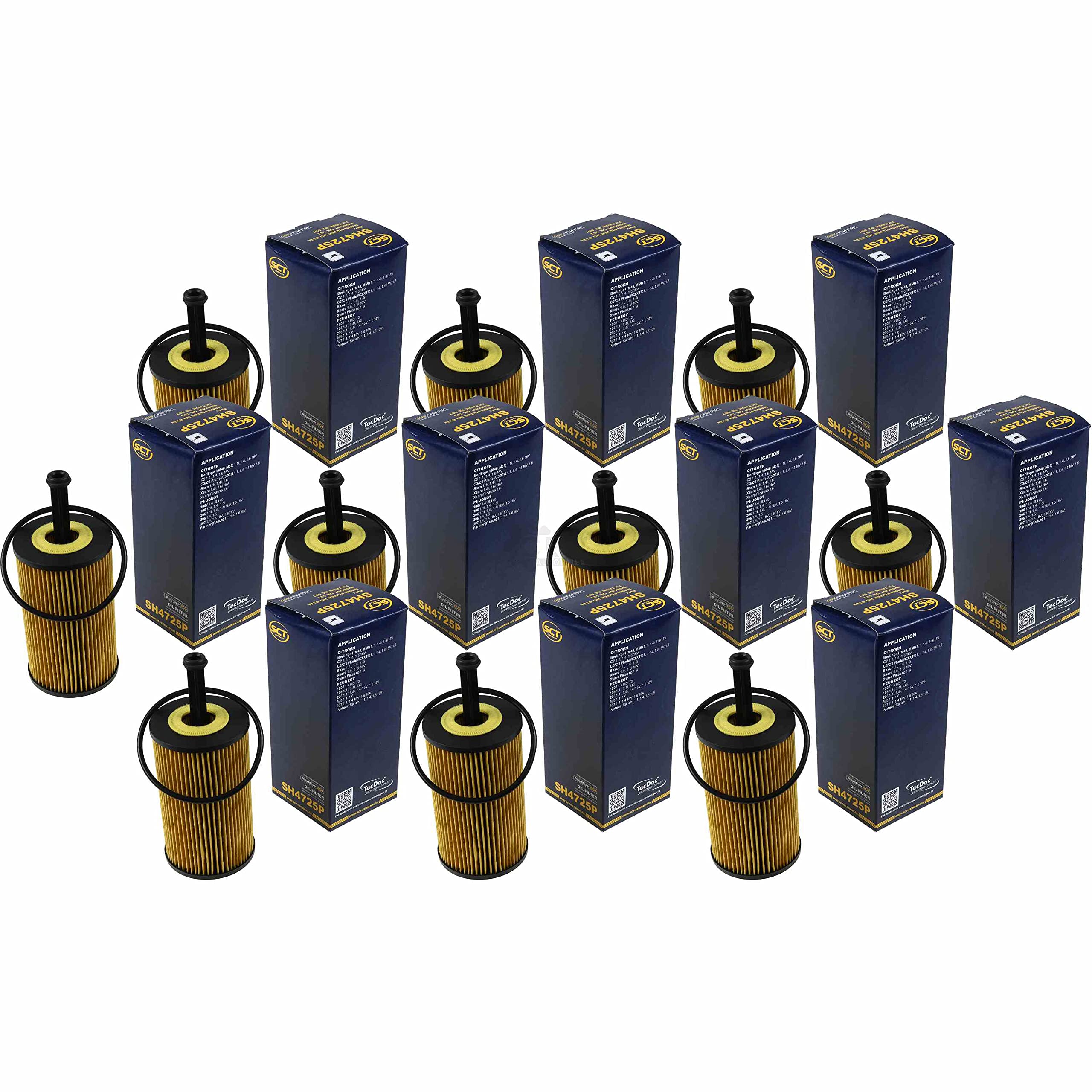 QR-Parts Set 85485000 SH 4725 P 10 filtros de aceite originales SCT