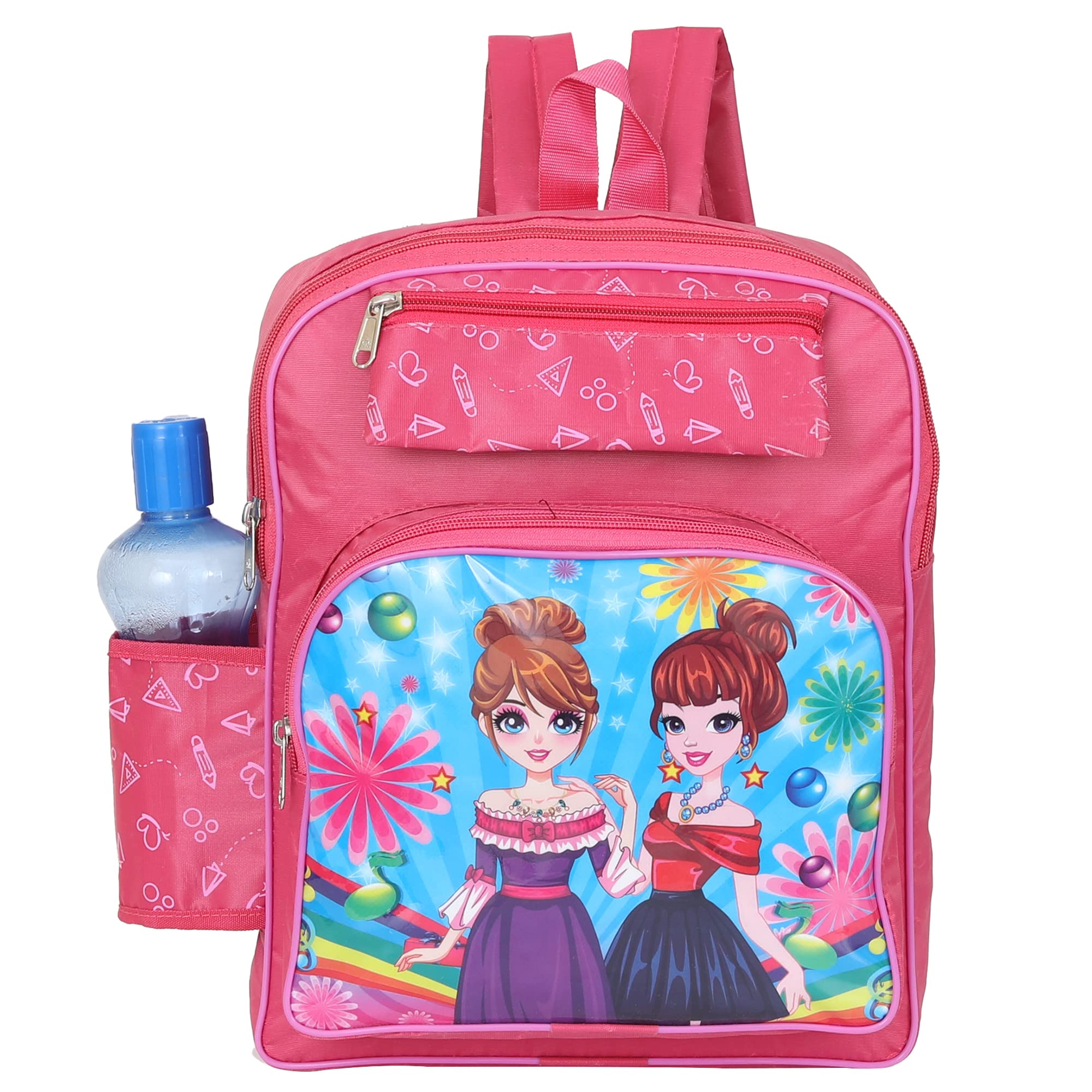 Nursery LKG Princess School Bag (Pink Backpack Small Size)-image-43