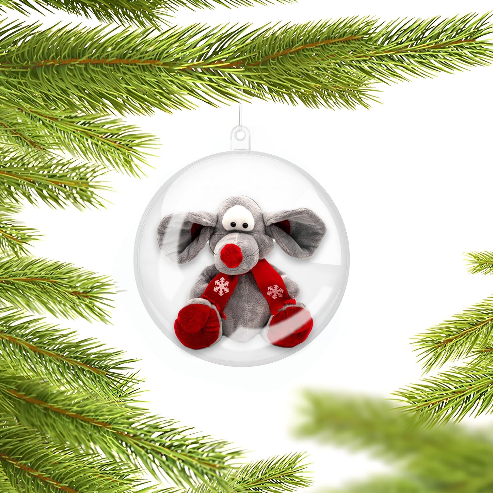 Boules De Noël Transparentes 8 Cm - Lot De 20, En Acrylique, à Remplir DIY, Décoration Intérieure Et Sapin