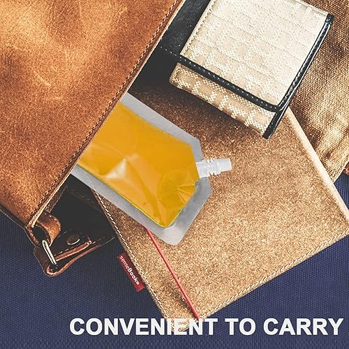 Miniatura 5 de Kit de frascos de bebidas para cruceros, bolsas de plástico reutilizables ocultables para licor, alcohol, ron para corredores, kit para cruceros,