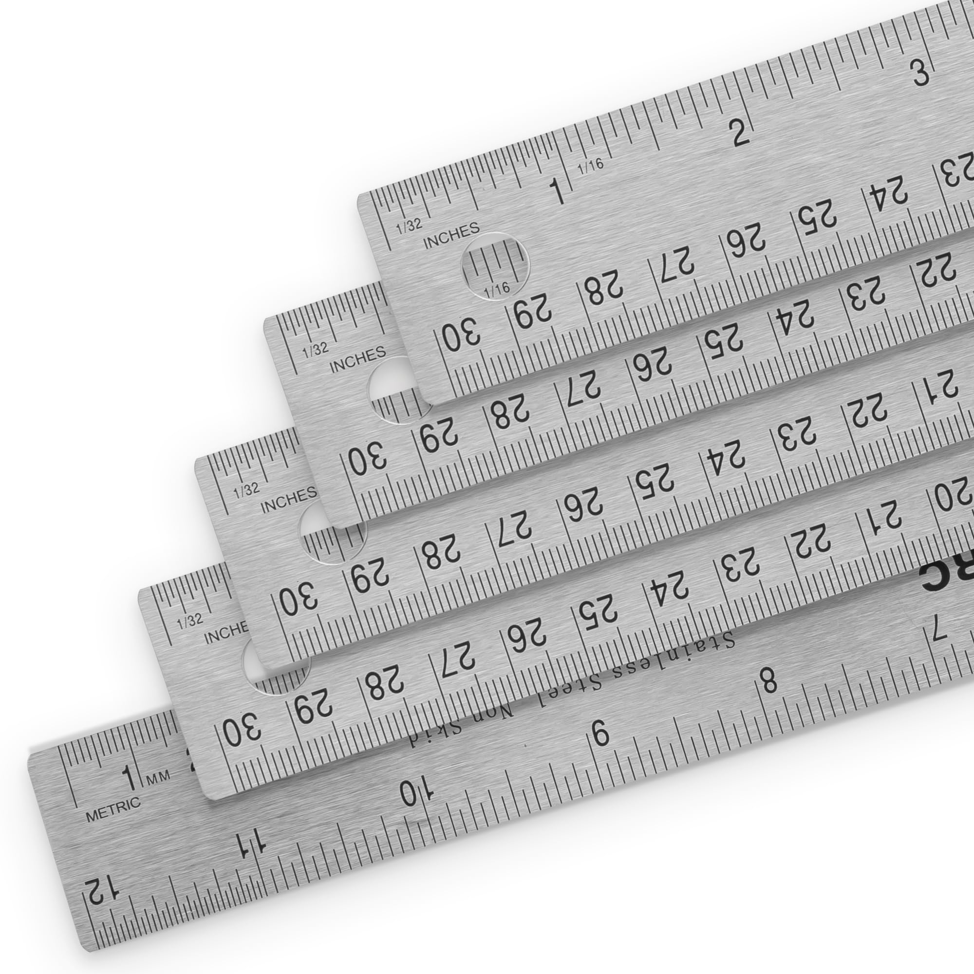 Stainless Steel Ruler - 12 Inch, Metric & Inch -12