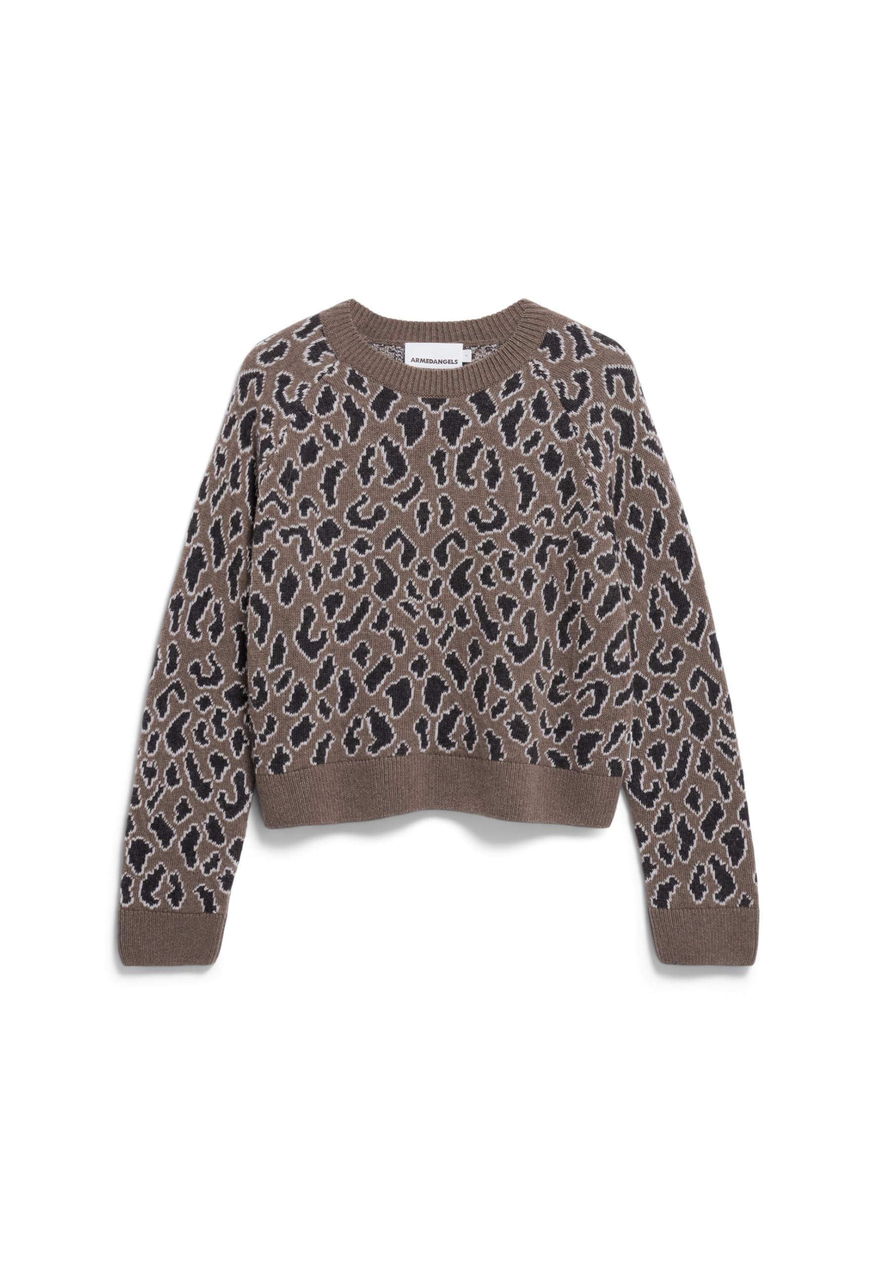 ARMEDANGELS Damen Pullover aus recyclem Bio-Woll Mix DILIRIAA LEOPAA Loose Fit