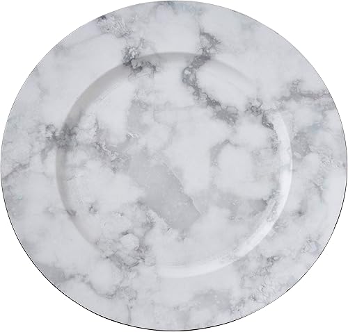 Placas de carga de diseño de mármol (juego de 4)