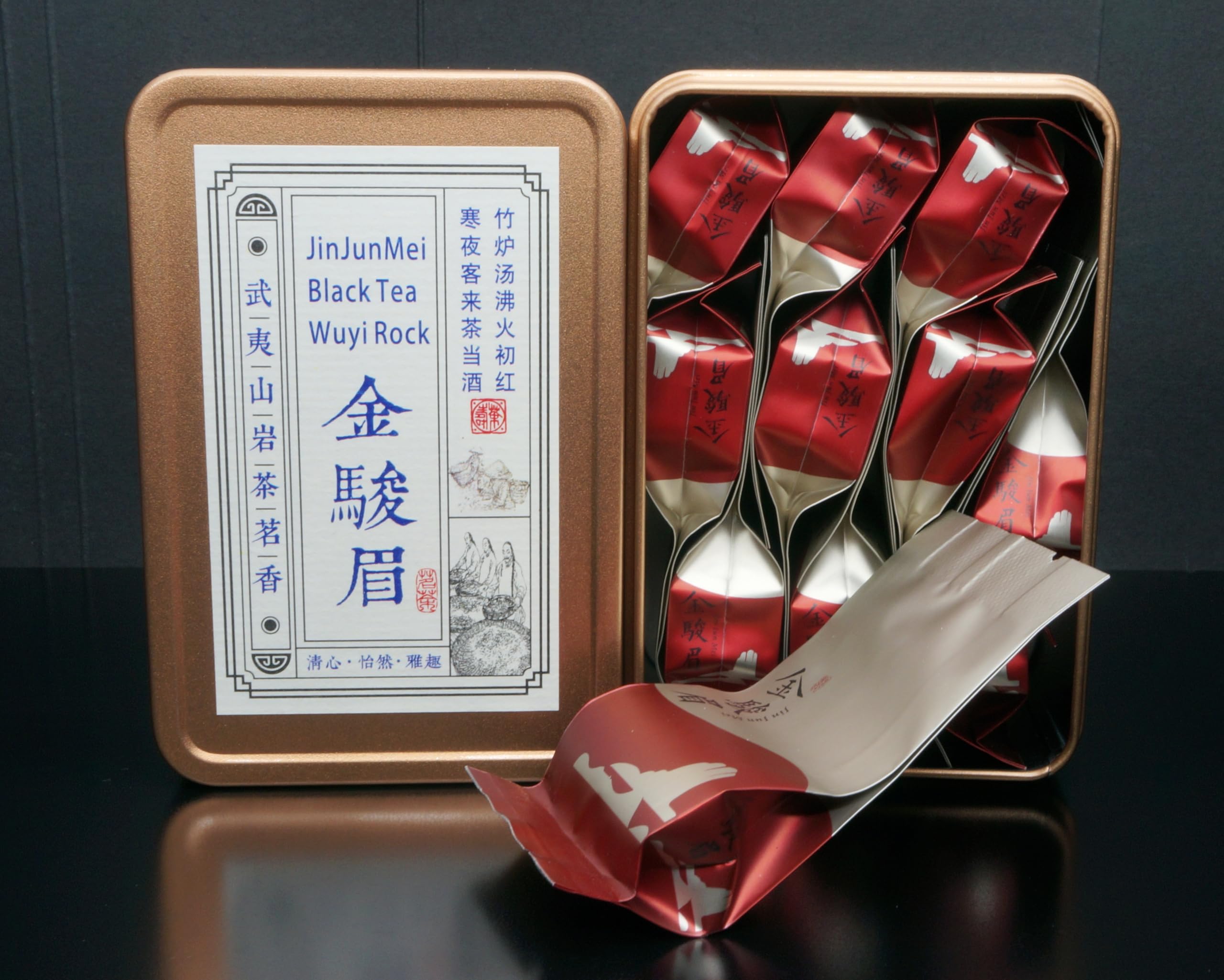 JinJunMei Black Tea.Wuyi Rock Tea.Tea Box.Bohea Tea丨Wuyishan Tongmuguan Place Of Origin.金骏眉红茶丨Chinese Black Tea.