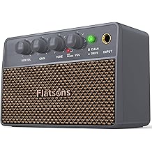 FBA-10 Guitar Amplifier, Drive/Clean Tone Electric Guitars Amp, 10W Mini Portable Amp with Type-C Rechargeable Battery 6H Work, Wireless Vintage Guitar Speaker for Practice Travel Gray