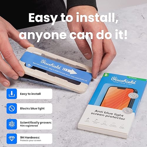Miniatura 6 de Ocushield Protector de pantalla de vidrio templado anti luz azul para iPhone 11 ProXXS - Protege tus ojos y reduce las migrañas y mejora el sueño