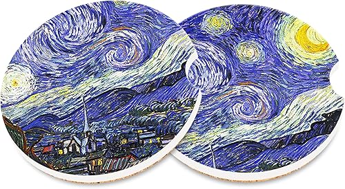 Miniatura 7 de Posavasos de Automóvil Amanecer en Playa Tropical para Portavasos, Atardecer sobre Playa con Palmera Posavasos de Cerámica para Portavasos de Puesta