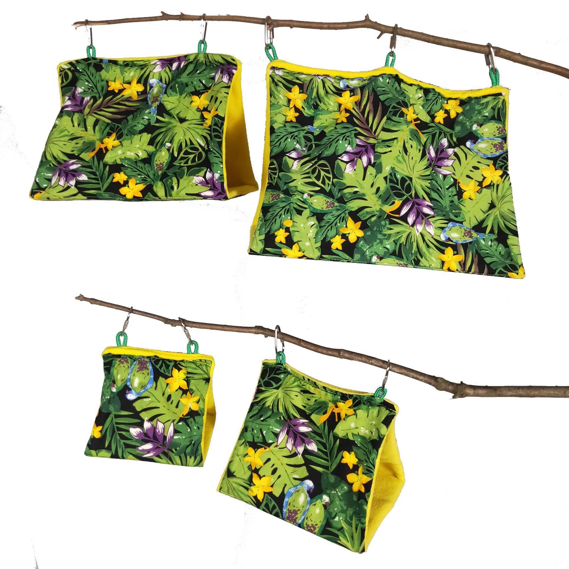 Bird Hut Spring Warm Hanging Hammock Cage Hideaway Shade Lounge Swing Tent Bed for Conure Parrot Rat Cockatoo Quaker Parakeet