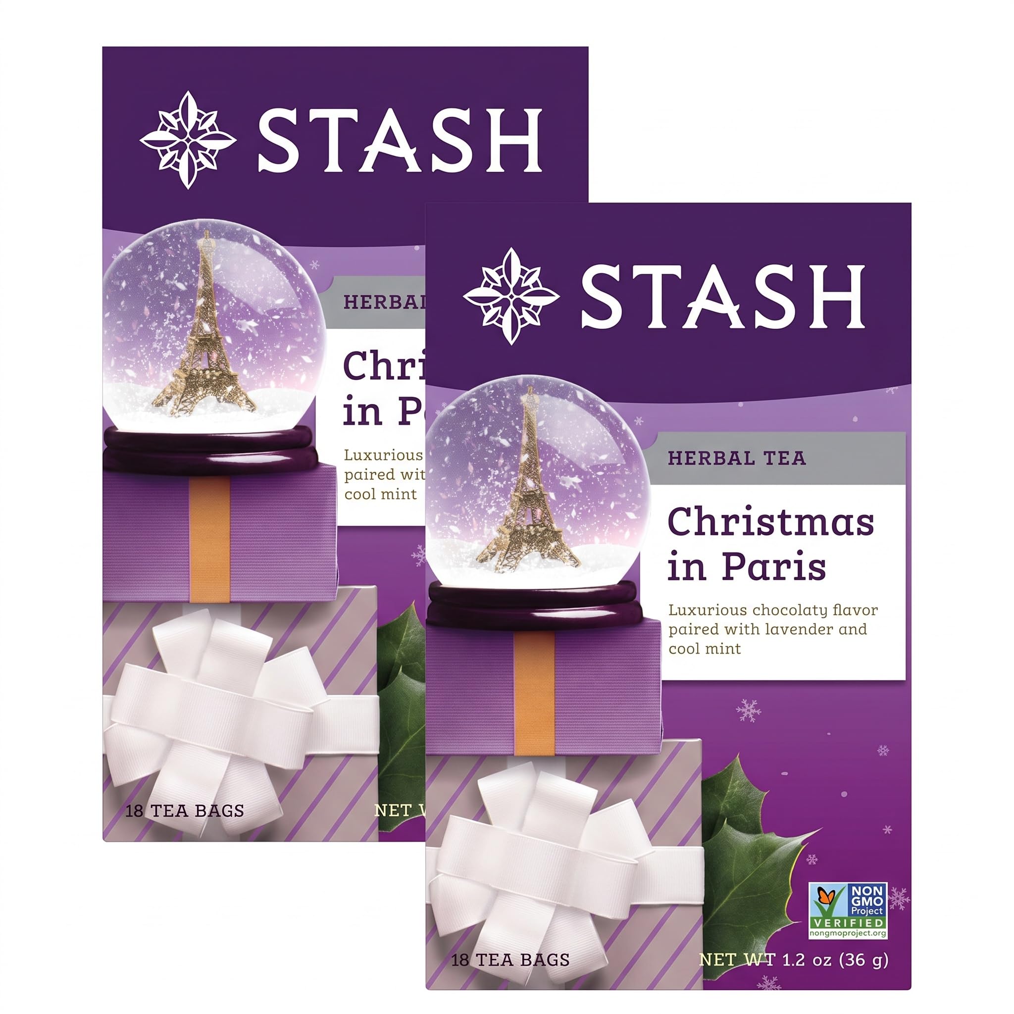TEA Christmas In Paris -Herbal Tea by Stash – 18 Count (Pack of 2), Model 00139052