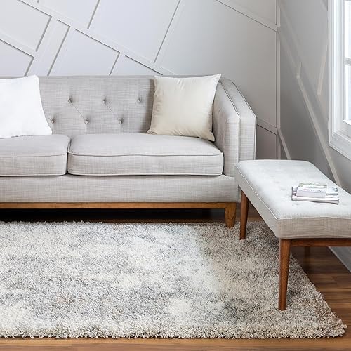 Miniatura 3 de Rugs.com Soft Touch Shag Collection - Alfombra de pelo largo de 2 x 3 pulgadas, color caqui, perfecta para entradas, cocinas, rincones de desayuno,