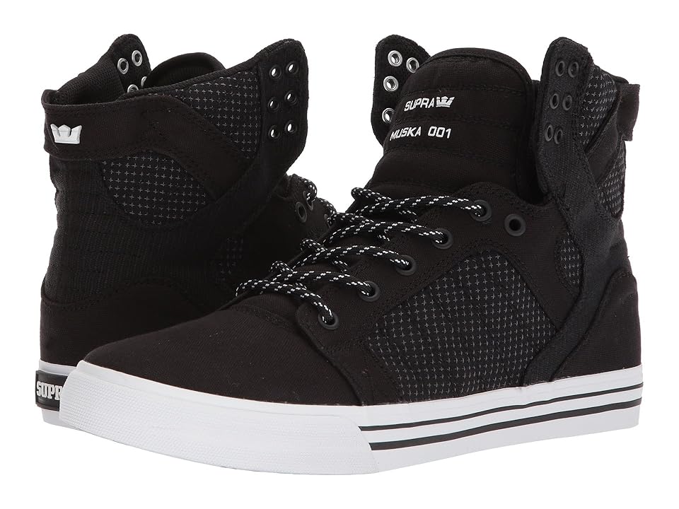 New Supra Skytop (Black/Dark Grey/White) Men's Skate Shoes