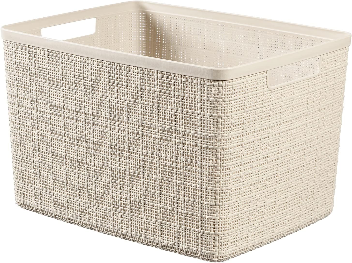 Amazon.co.jp JUTE Jute Basket, Large Basket, HW CURVER Laundry Storage