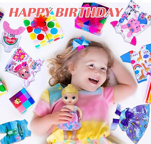Miniatura 5 de ARTST Alive - Ropa de bebé, 7 juegos de ropa de muñeca de bebé, accesorios de vestido, traje de baño para muñecas de 10 a 12 pulgadas, niñas,